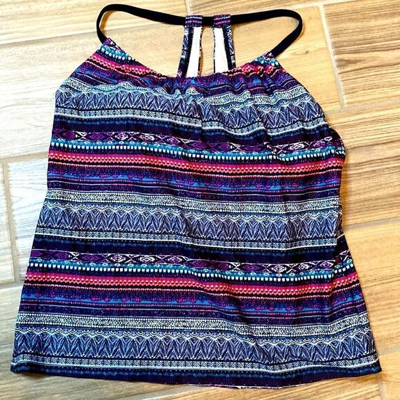 NWT- Kona Sol multicolor bandana tankini top- Size Small - Picture 1 of 10